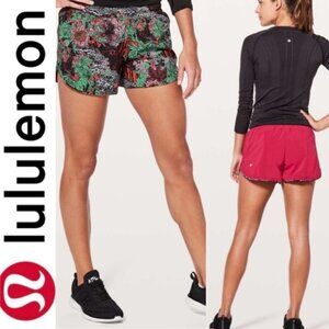 Like NEW Lululemon 4 Choose a Side 3" Athletic Shorts Ruby Red / Zen Floral
